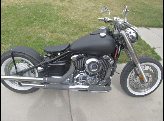 2001 Yamaha V Star XS650 Bobber Motorcycle With Black Paint Job